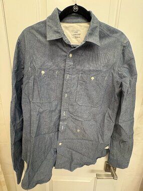 Closed Blue Chambray Work Shirt Relaxed Fit Medium
